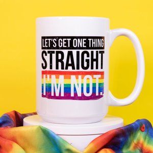 Pride Coffee Mugs 🌈 "Let's Get It Straight" 12oz or 15oz